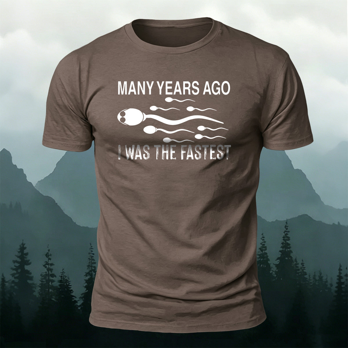 100% Cotton Fastest Tadpole Print Casual T-Shirt