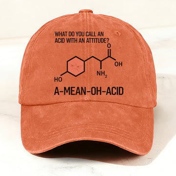 Chemical Element Print Vintage-Style Baseball Cap