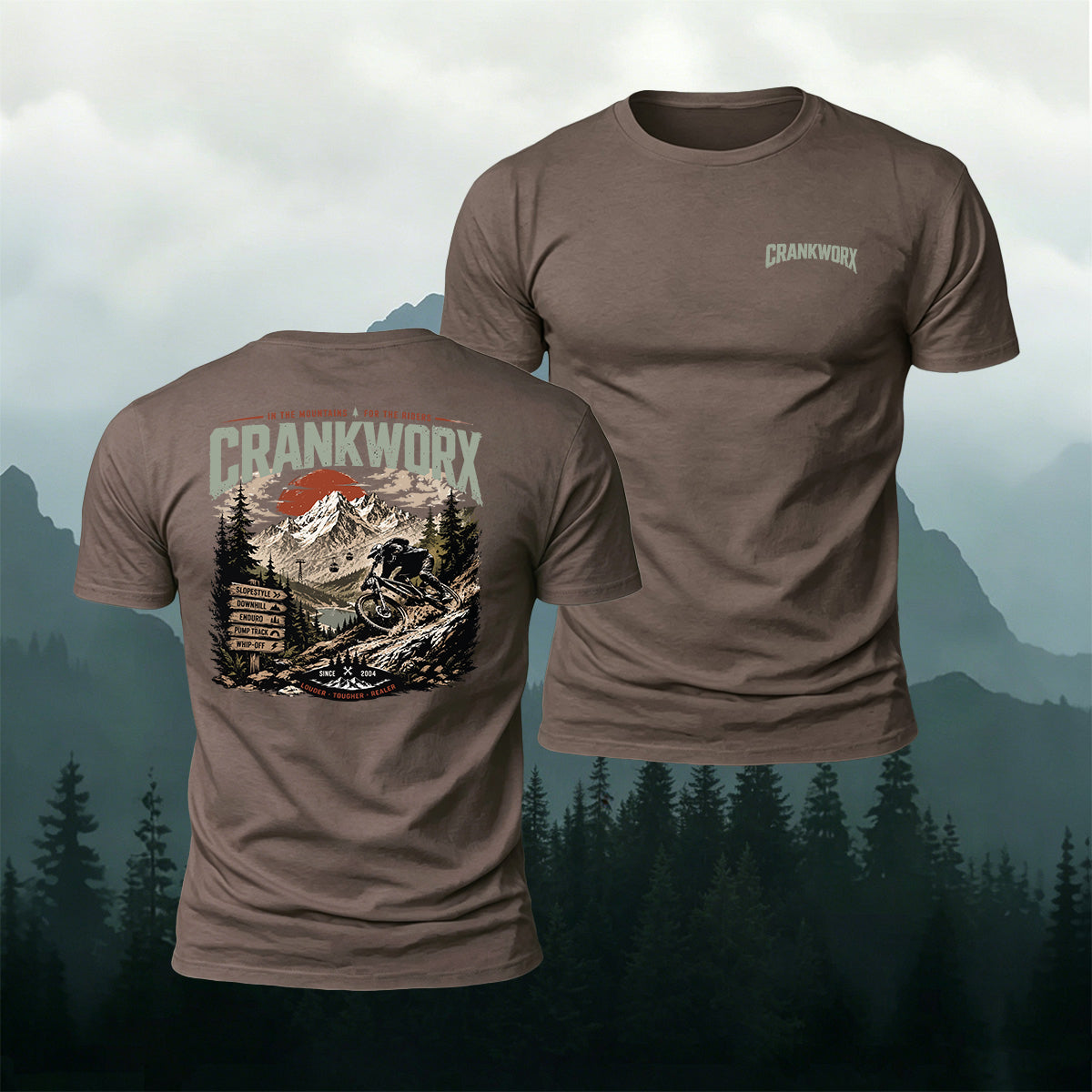 Mountain Cycling Print Trend Breathable T-Shirt