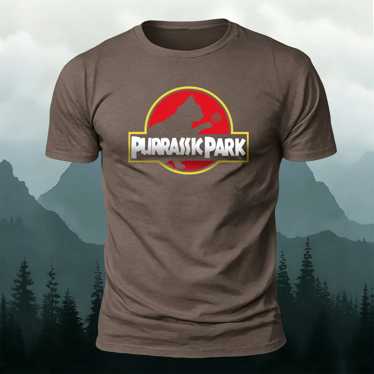 Combed Cotton Purrassk Park Crew Neck T-Shirt