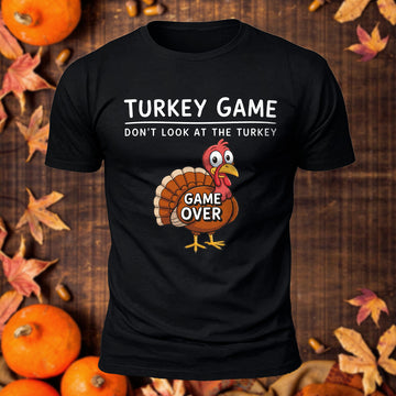 Turkey Game Printed Short Sleeve T-Shirt