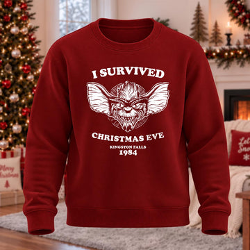 DTG Gremlins I Survived Printed Round Neck Sweatshirt