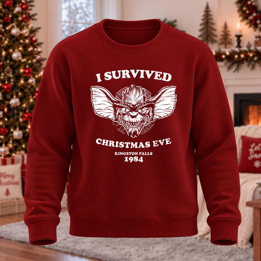 DTG Gremlins I Survived Printed Round Neck Sweatshirt