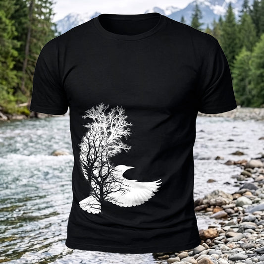 DTG Crow Forest Printed Short Sleeve T-Shirt