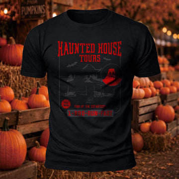 Men's Haunted House Tours Graphic Printed Short Sleeve T-Shirt