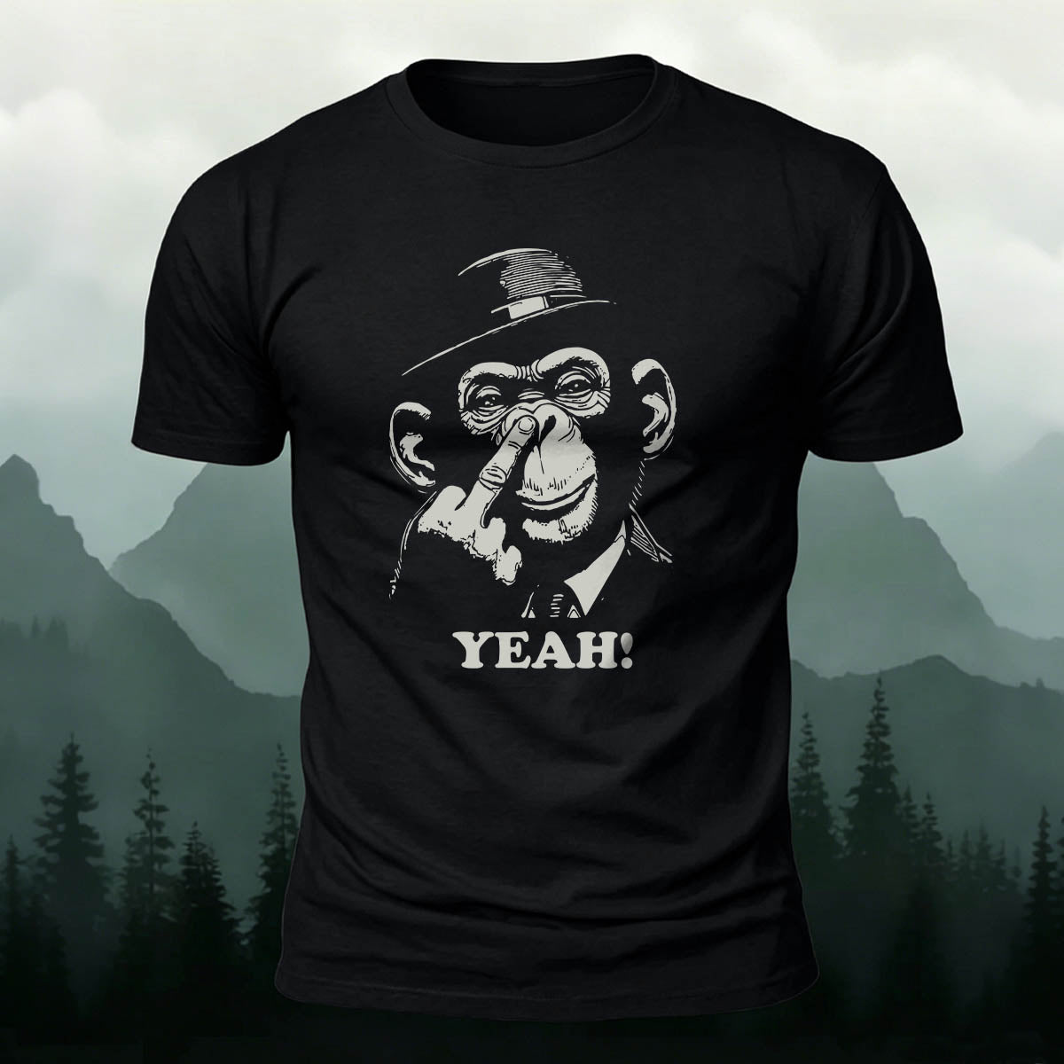 Gorilla Magician Print Casual 100% Cotton T-Shirt