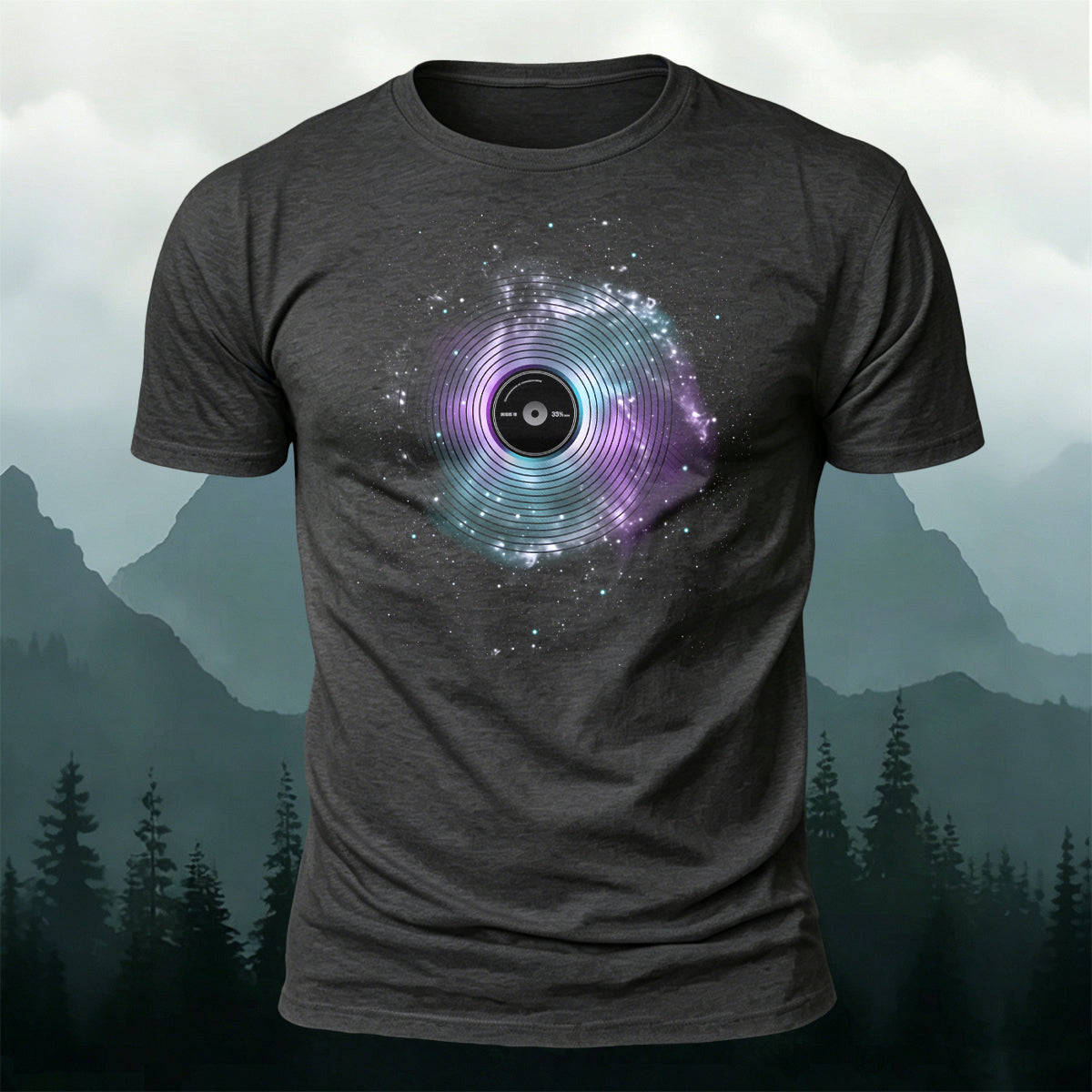 Music Player Print Casual 100% Cotton T-Shirt