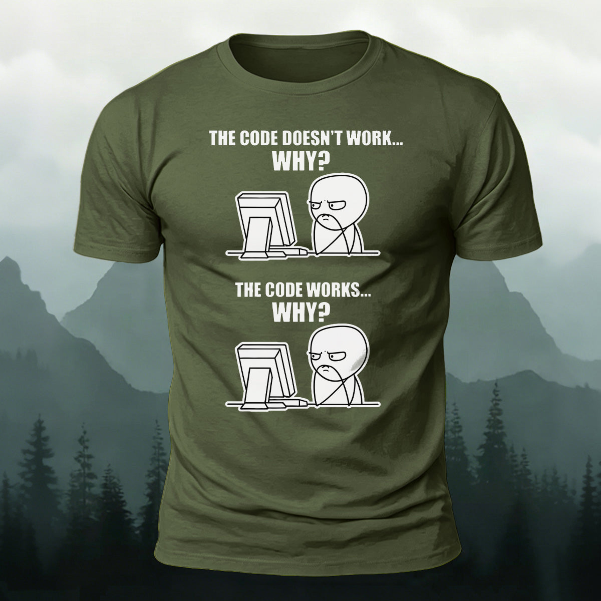 Fun Work Status Graphic Soft Skin-Friendly T-Shirt