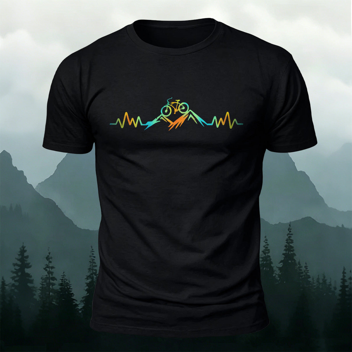Minimalist Illustration 100% Cotton T-Shirt Black