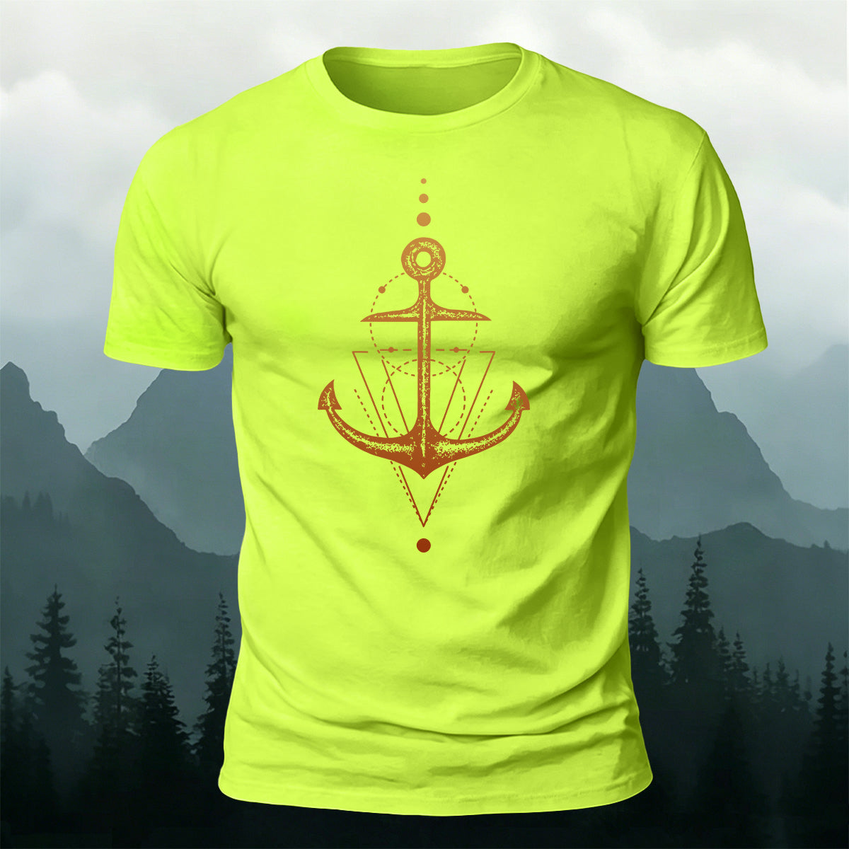 Vintage Nautical Anchor Outdoor Versatile Cotton T-Shirt