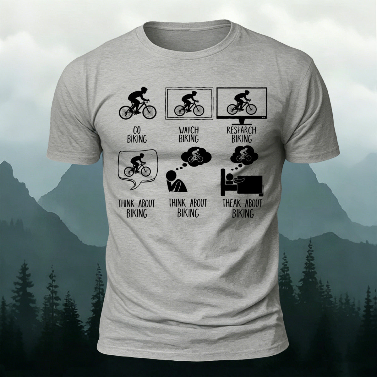 Fun Cycling Hobbyist Casual 100% Cotton T-Shirt