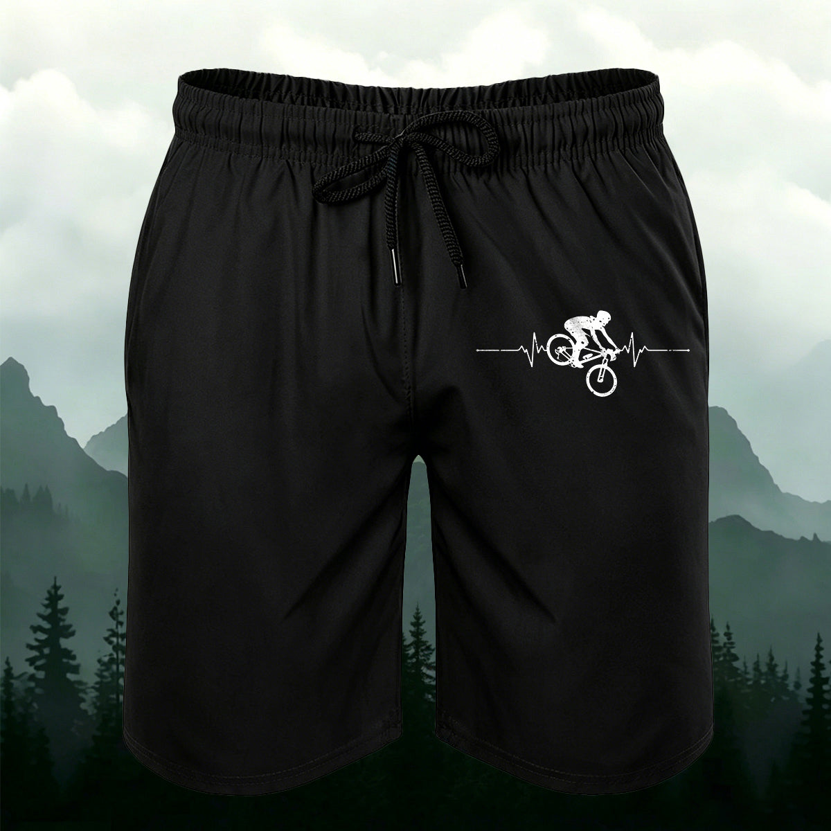 Simple Cycling Line Casual Comfortable Shorts