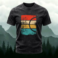 Cycling-themed Colorful Bicycle Print Washed Cotton T-Shirt