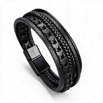 Braided Multi‑Layer Leather Men Bracelet
