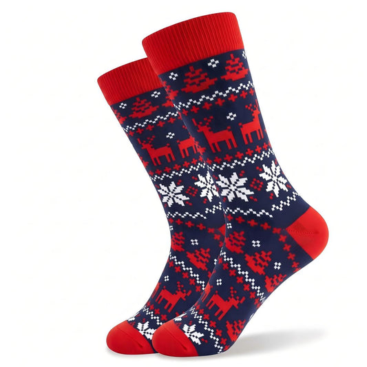 Beer Gingerbread House Reindeer Print Casual Socks