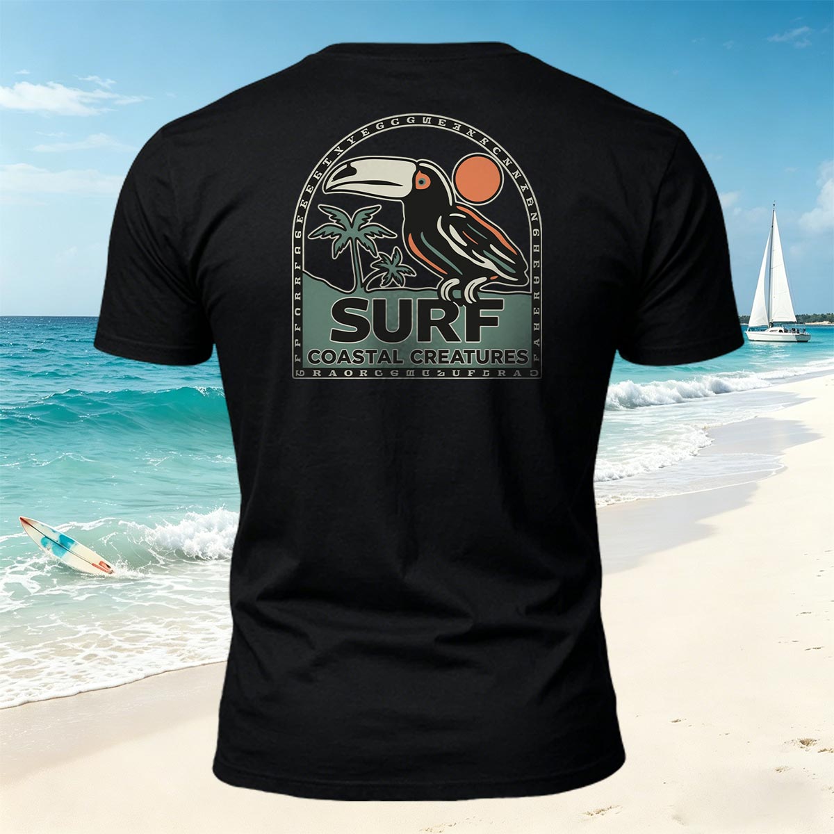 Toucan Tropical Coastal Casual Breathable T-Shirt