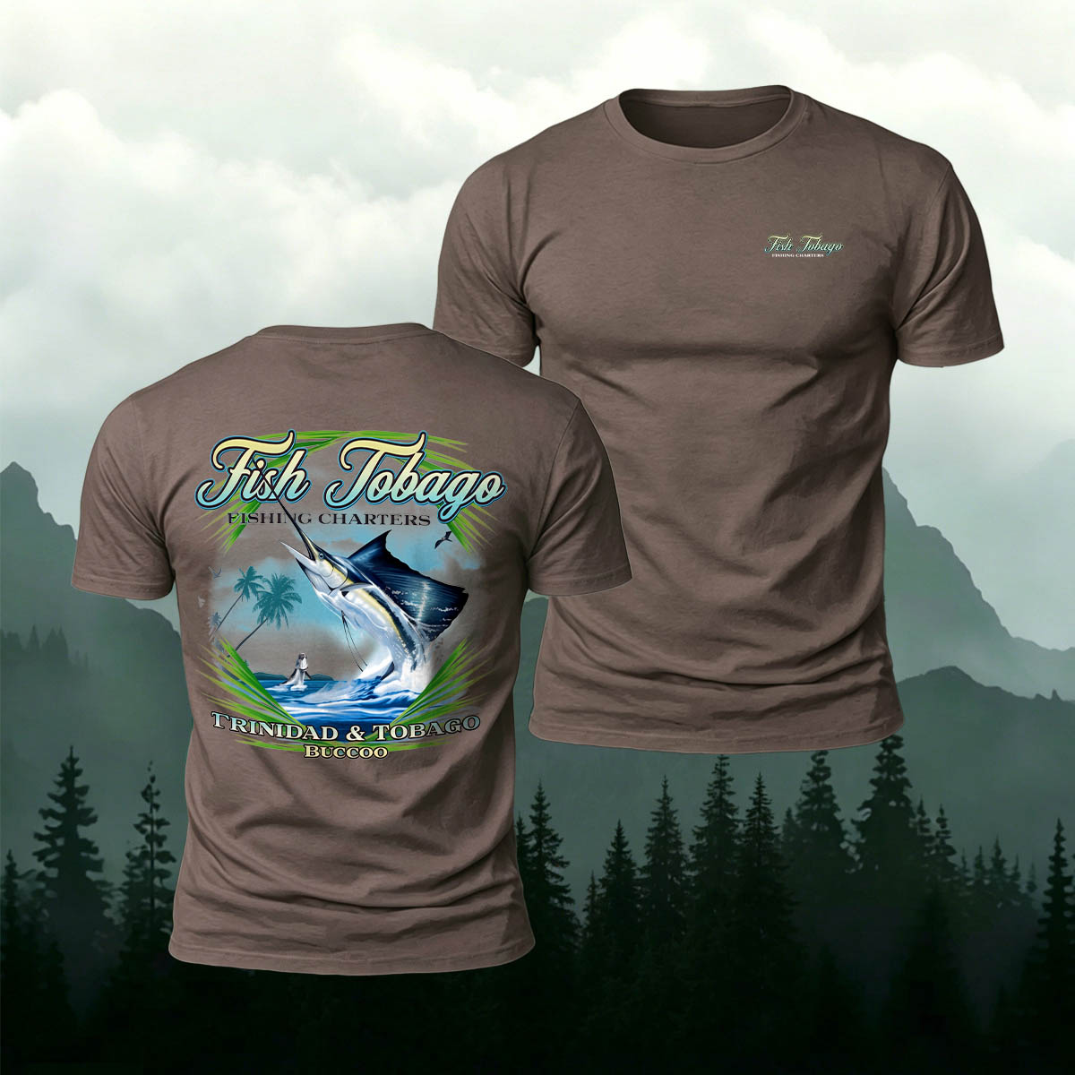 Fish & Jobago Casual Versatile 100% Cotton T-Shirt