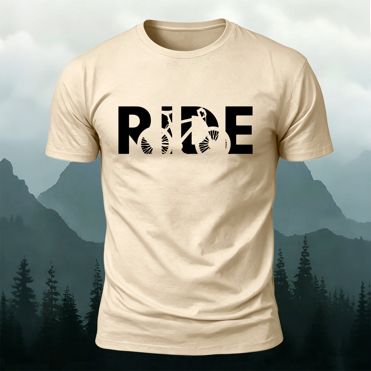 Simple Cycling Letter Outdoor Breathable T-Shirt
