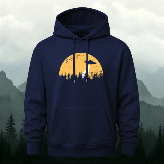 Cotton Alien Spaceship Print Casual Comfortable Sweatshirt