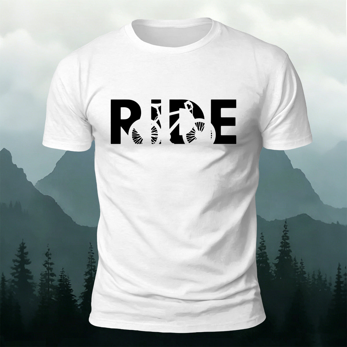 Simple Cycling Letter Outdoor Breathable T-Shirt