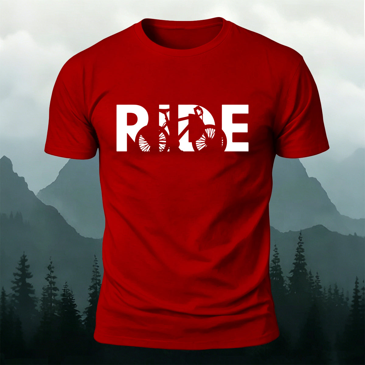 Simple Cycling Letter Outdoor Breathable T-Shirt