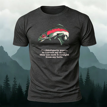 Soft Cotton Only Bite Real Bait Print Casual T-Shirt