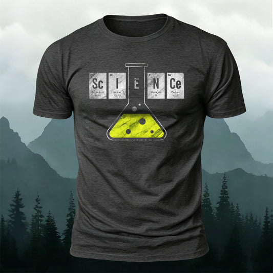 Soft Cotton Beaker Chemical Reaction Print T-Shirt