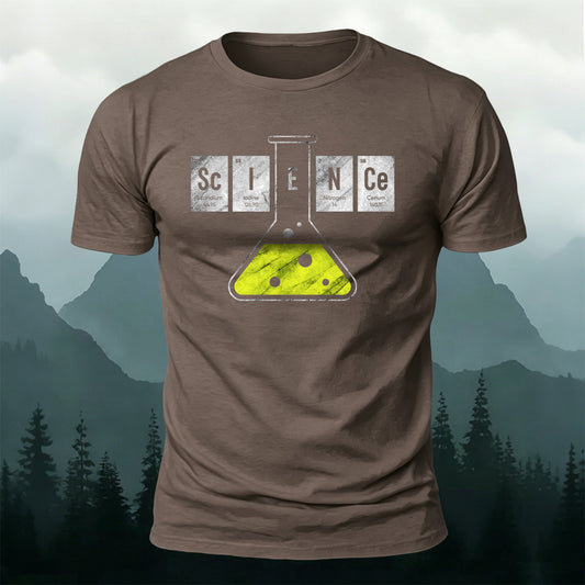 Soft Cotton Beaker Chemical Reaction Print T-Shirt