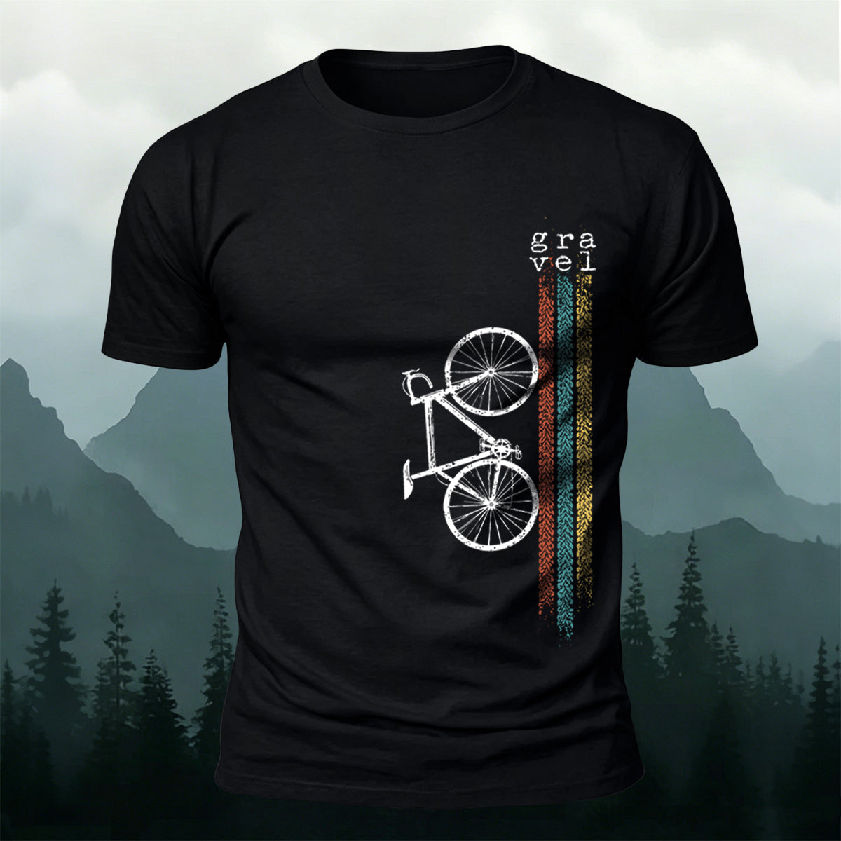 Minimalist Bicycle Graphic Casual Premium Cotton Tee