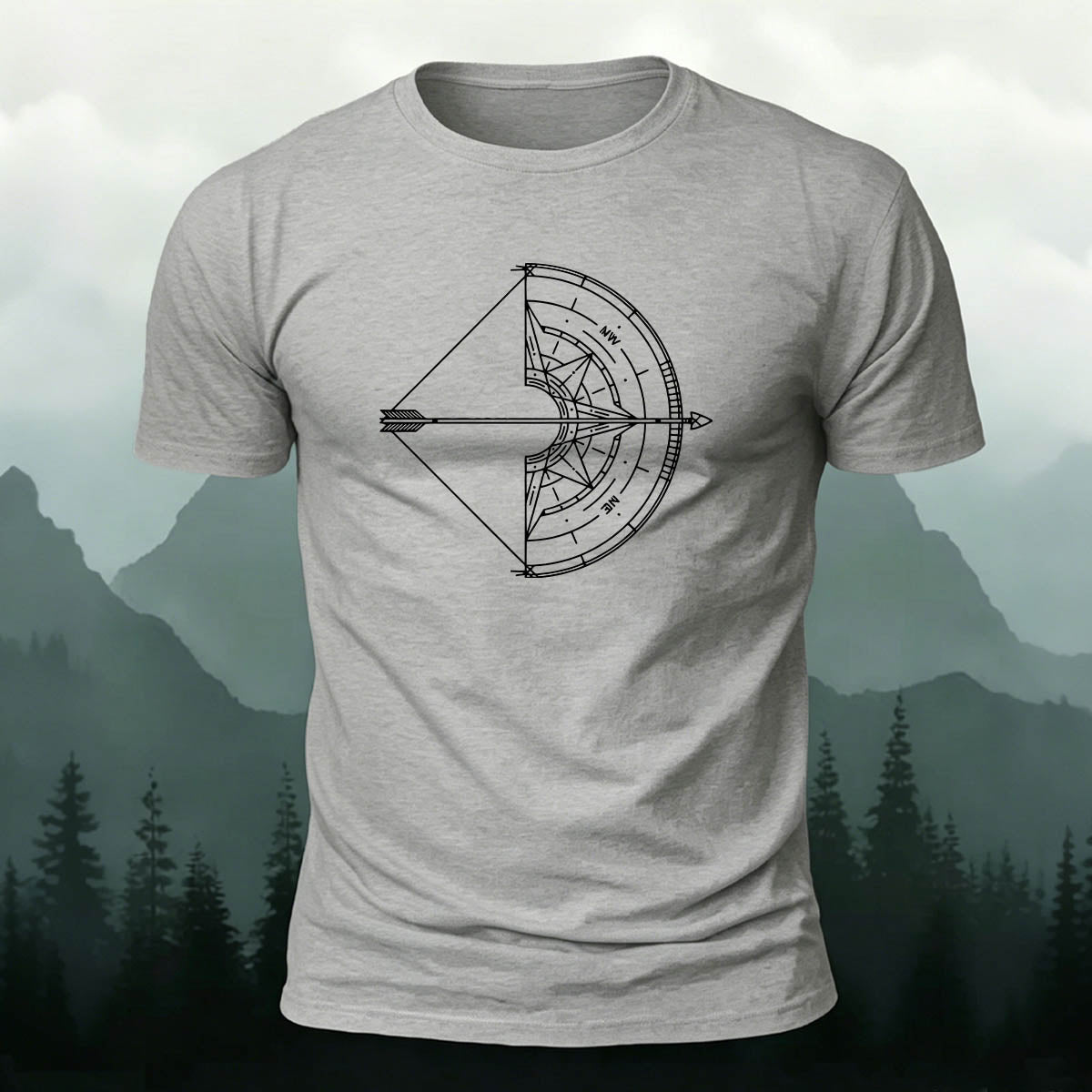 Bow and Arrow Graphic Trend Premium Cotton T-Shirt