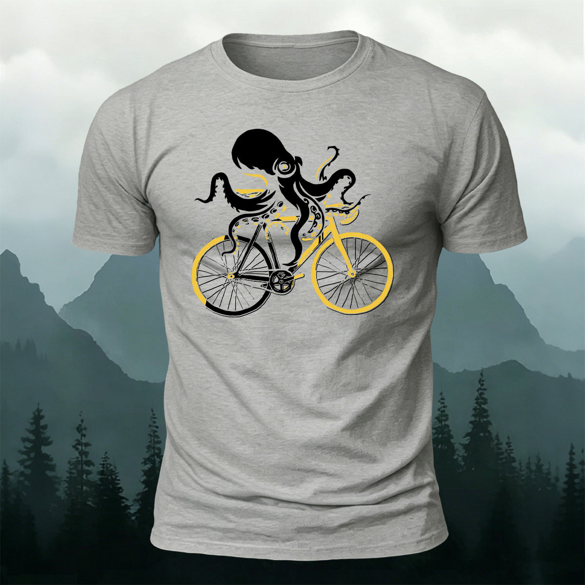 Fun Octopus Cycling Casual Breathable T-Shirt