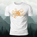 Octopus Minimalist Pattern Breathable Material Casual T-Shirt White