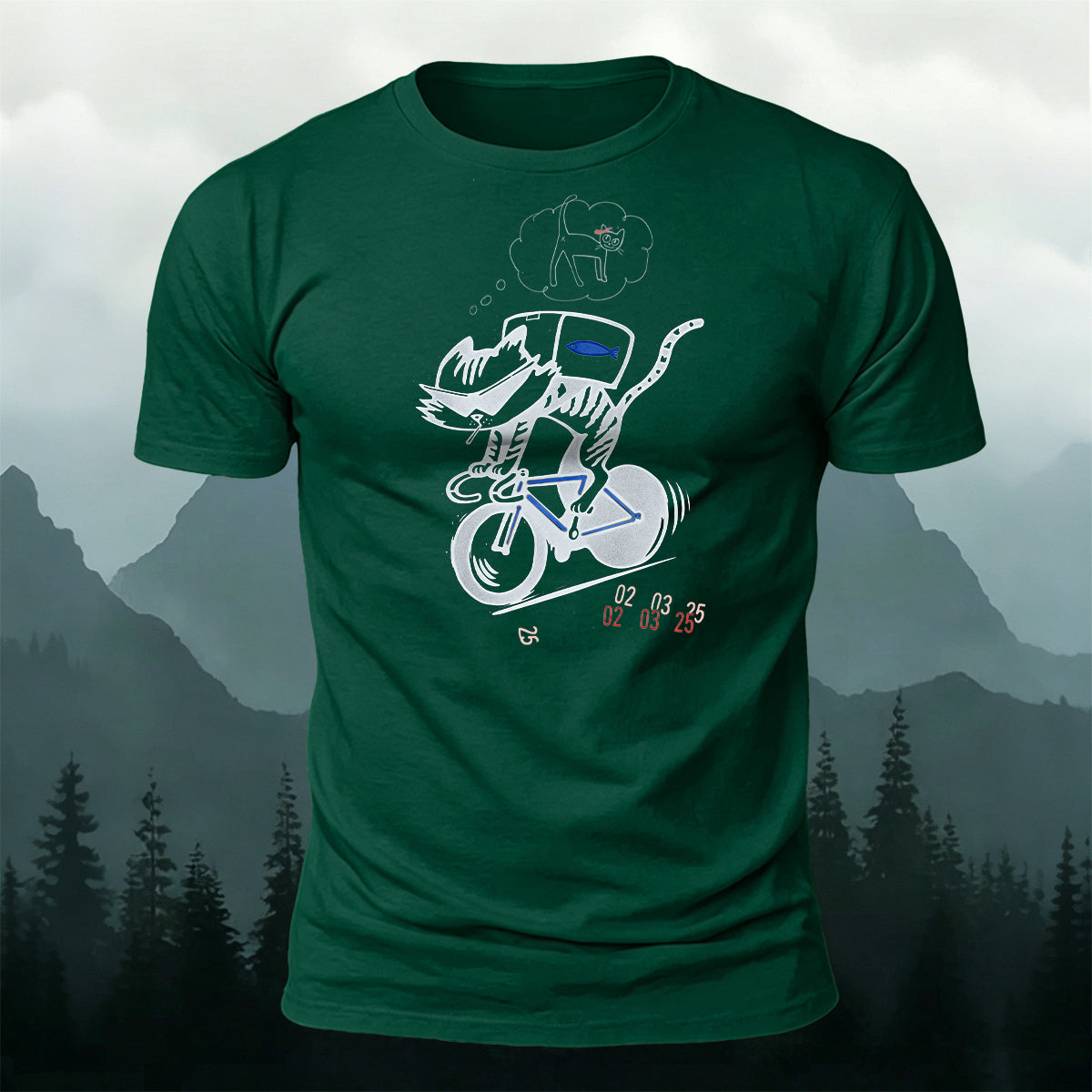 Falling in Love Cycling Series Printed Cotton T-Shirt