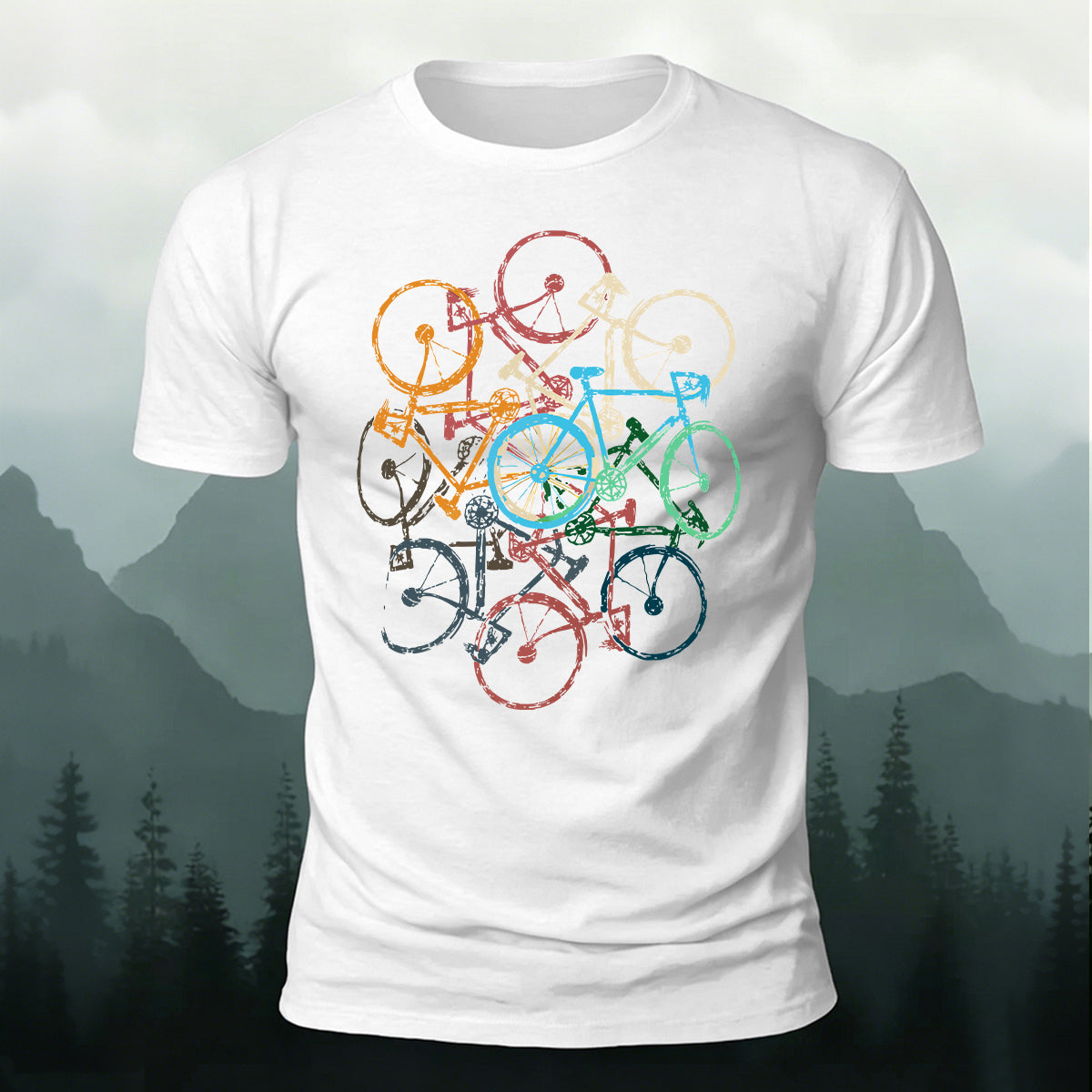 Colorful Bicycle Outdoor Soft Breathable T-Shirt