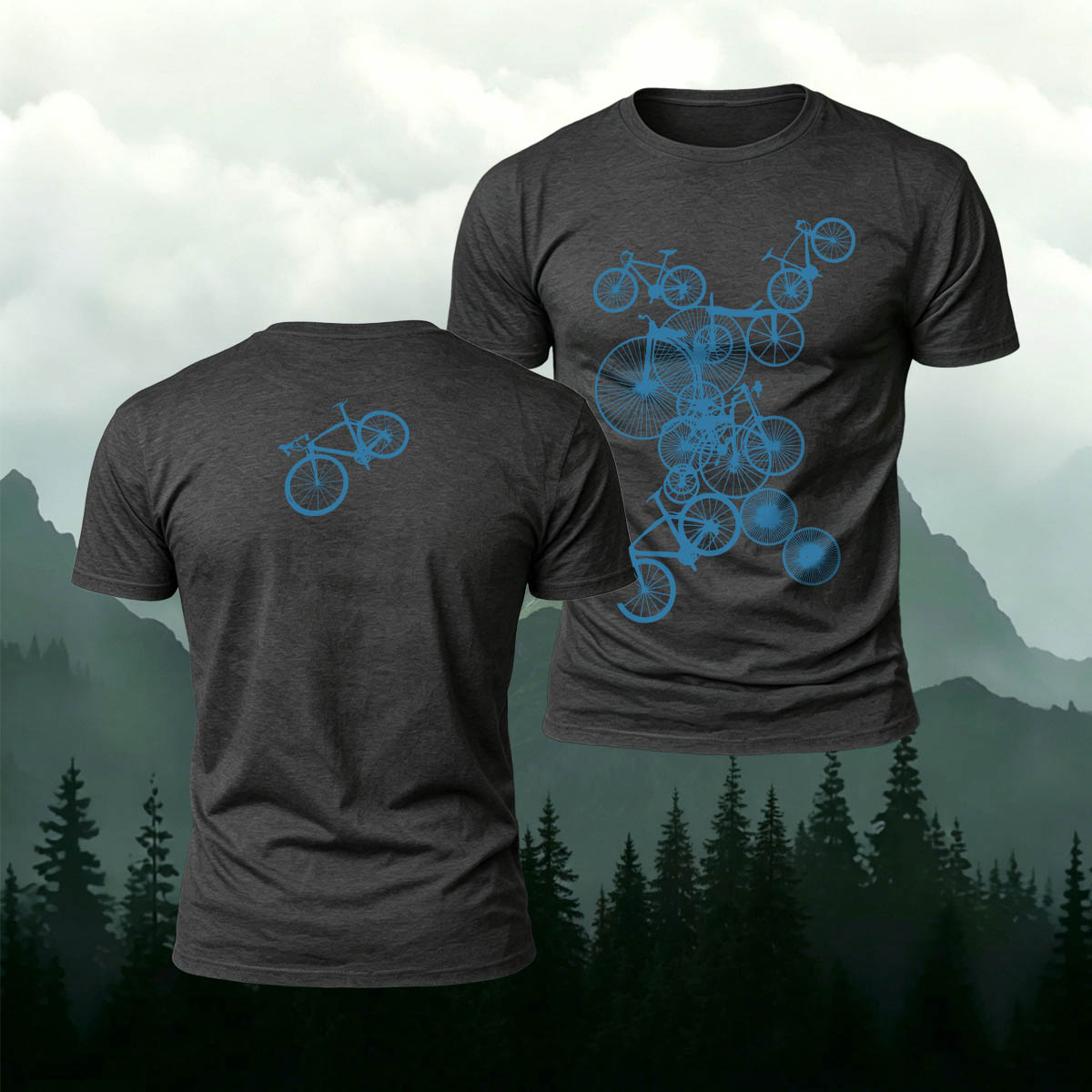 Cycling Enthusiast Art Print Casual Cotton T-Shirt