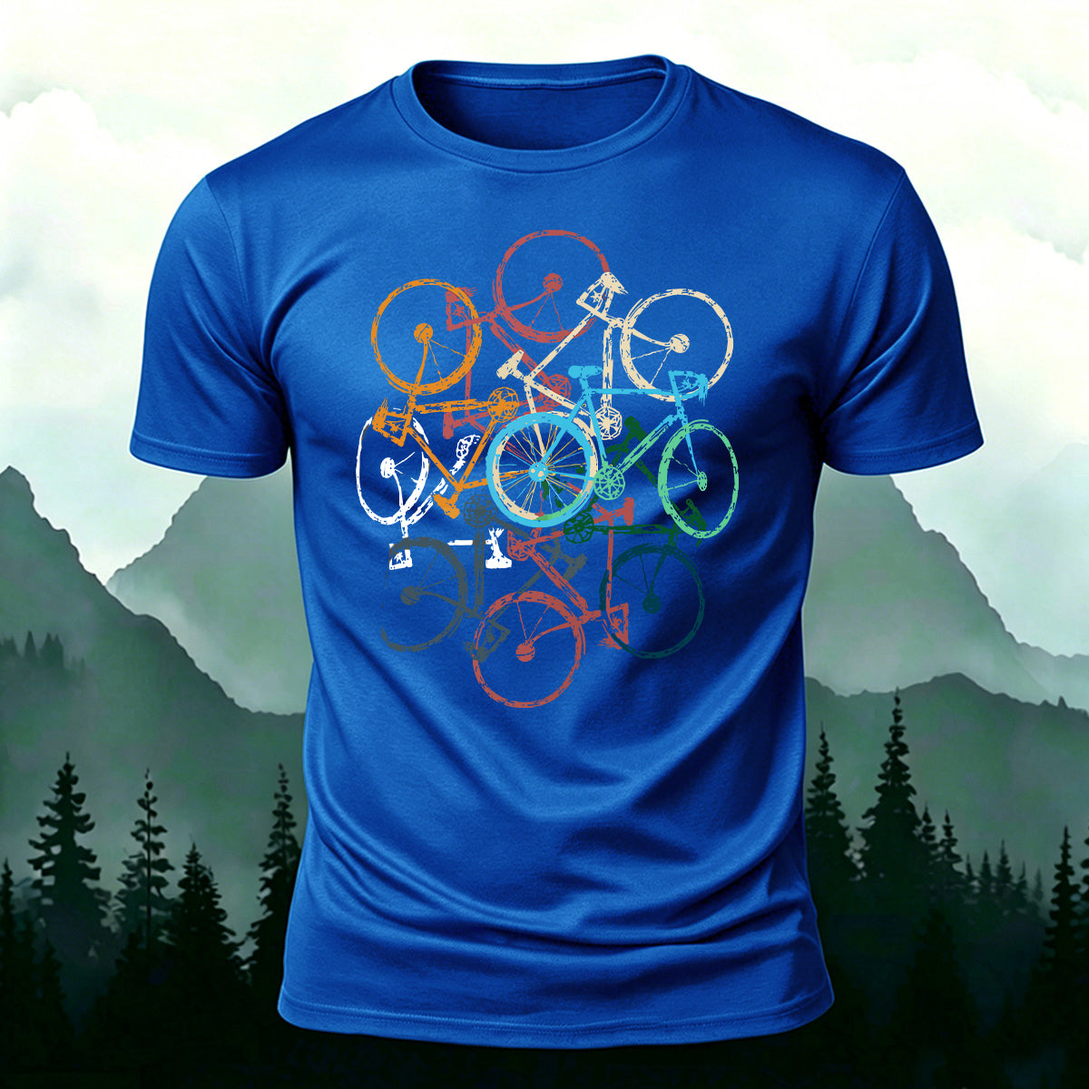 Colorful Bicycle Outdoor Soft Breathable T-Shirt