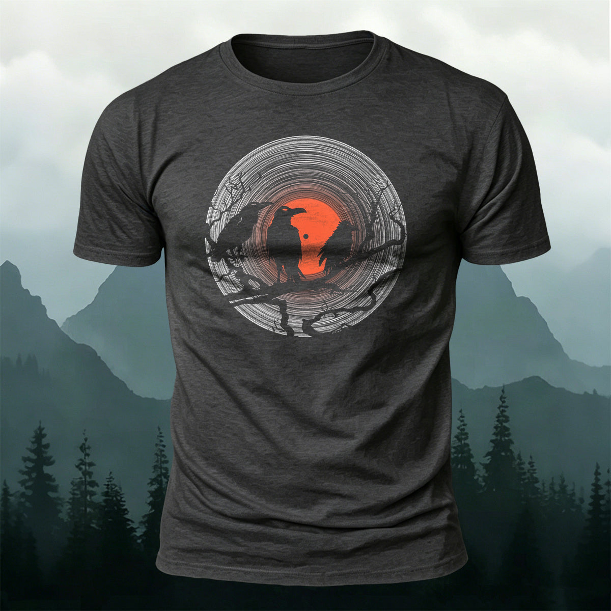 Music Bird Creative Print Casual Premium Cotton Tee