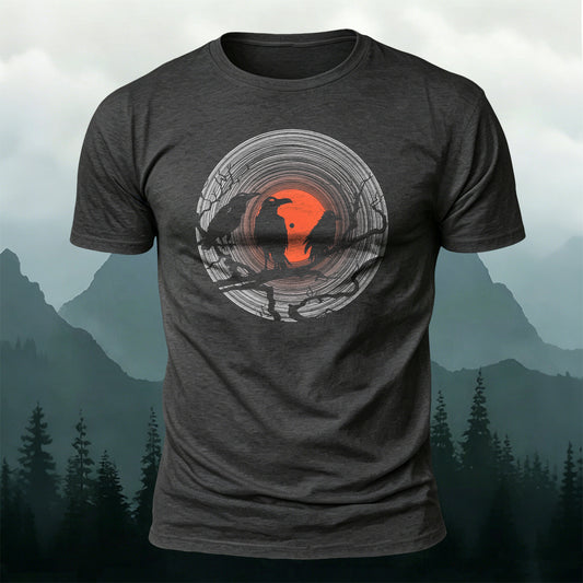Music Bird Creative Print Casual Premium Cotton Tee