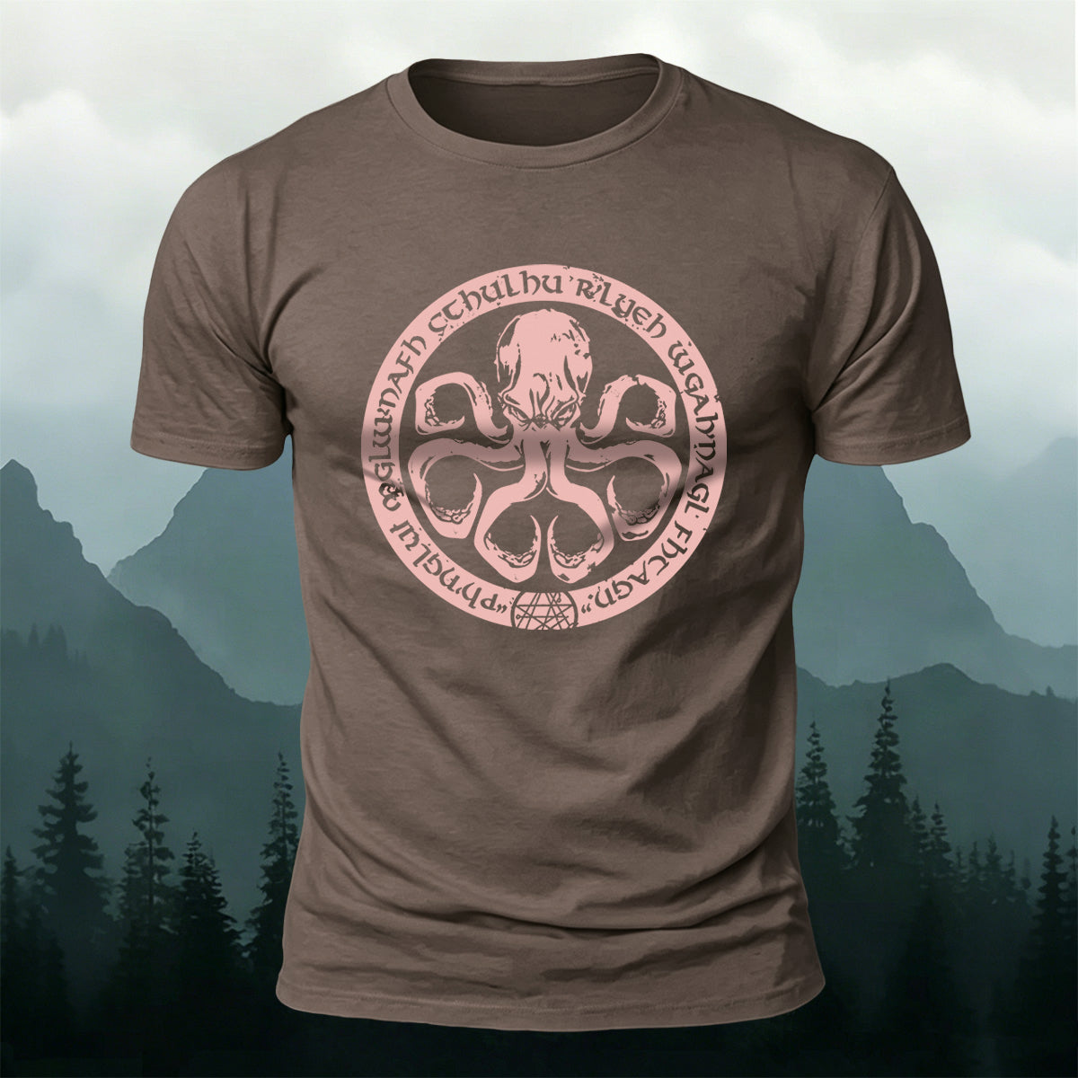 Round Octopus Creative Totem Outdoor Casual Cotton Tee
