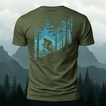 Casual Cycling Print Soft-Touch Cotton T-Shirt