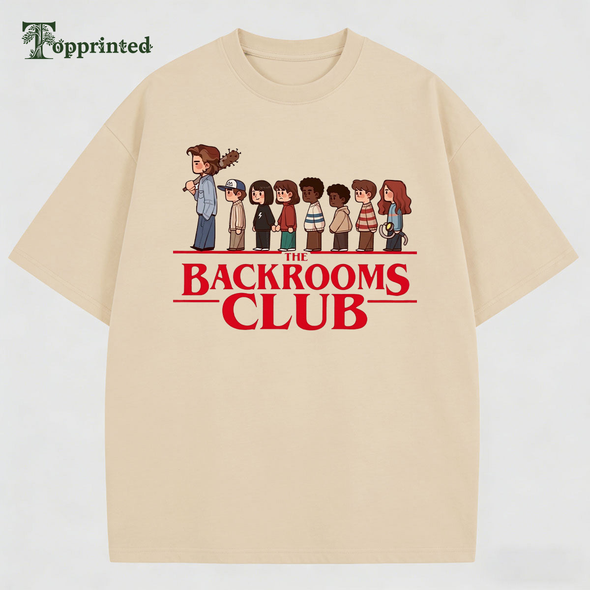 Backrooms Club Casual Cotton Made T-shirt