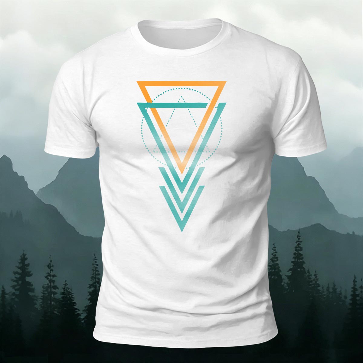 Geometric Pattern Casual Skin-Friendly Comfortable T-Shirt