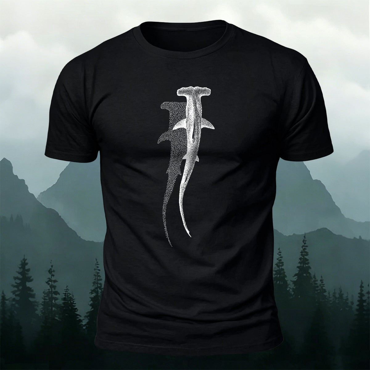 Hammerhead Shark Animal Print Skin-Friendly T-Shirt