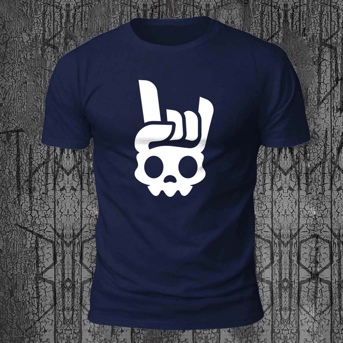 Quirky Gesture Print Casual Skin-Friendly T-Shirt