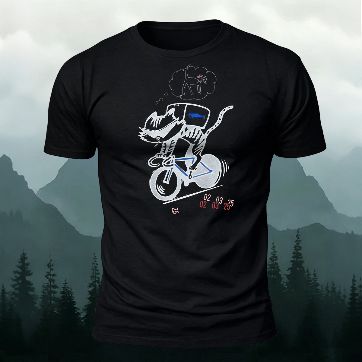Falling in Love Cycling Series Printed Cotton T-Shirt