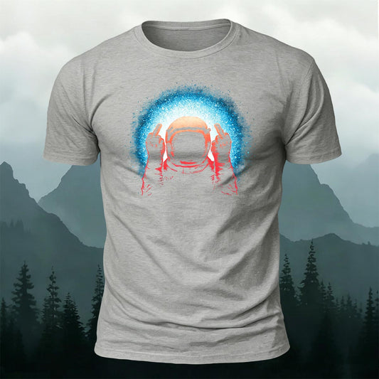 Space Humor Print Casual Premium Cotton T-Shirt
