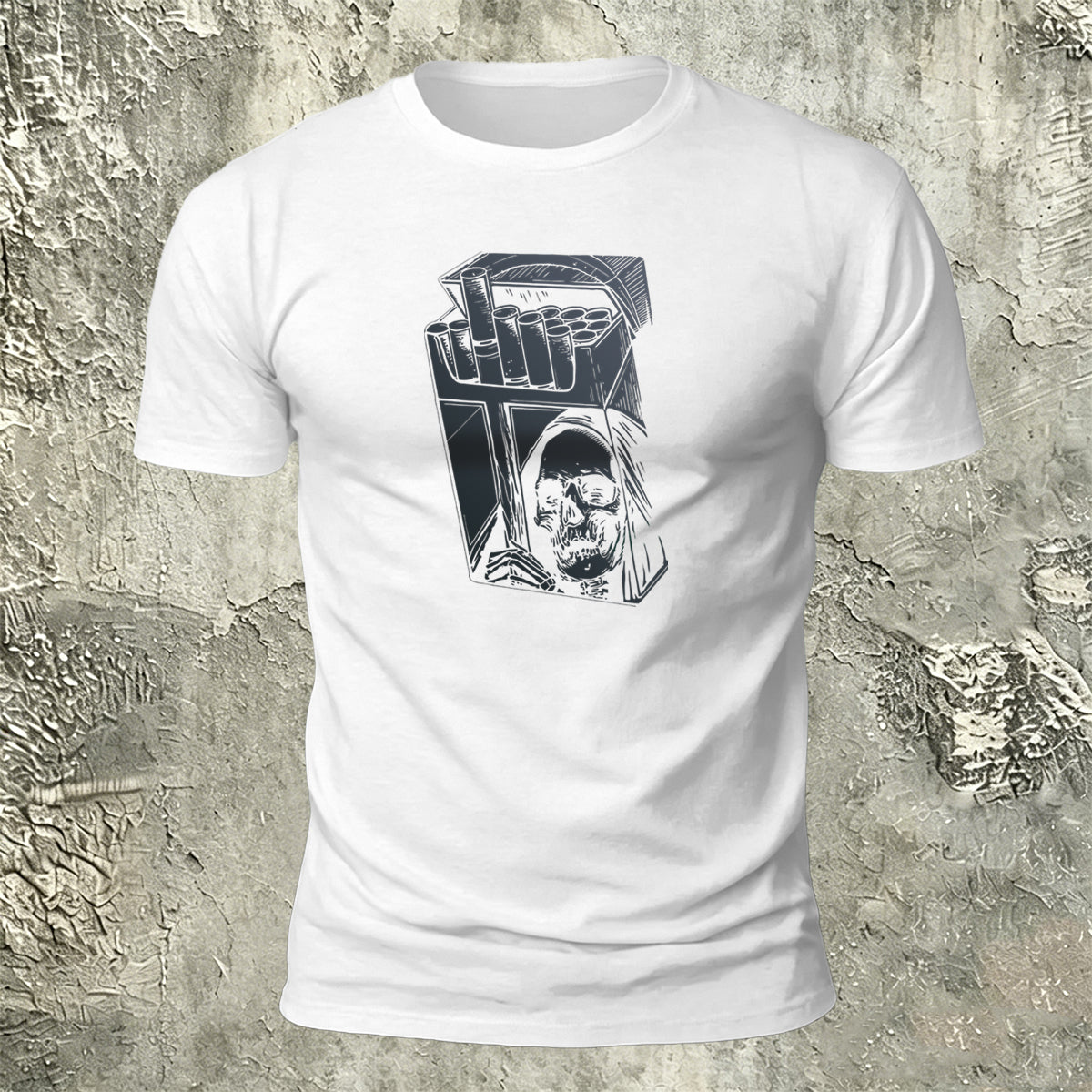 Vintage Cigarette Case Skull Street Fashion T-Shirt