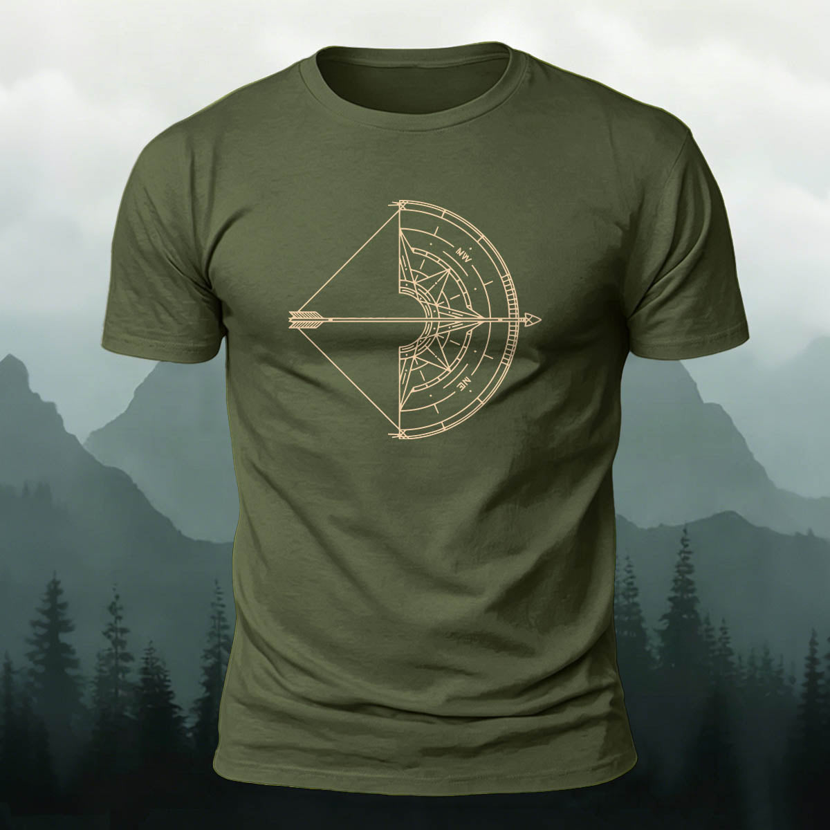 Bow and Arrow Graphic Trend Premium Cotton T-Shirt