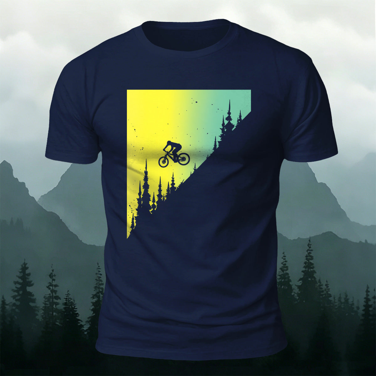 Cycling Adventure Outdoor Casual Soft-touch Feel Tee Navy