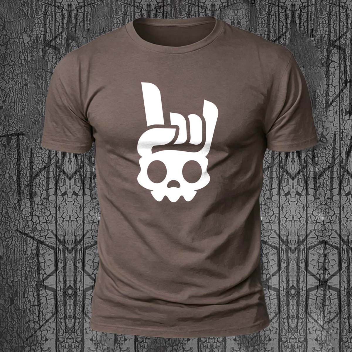 Quirky Gesture Print Casual Skin-Friendly T-Shirt